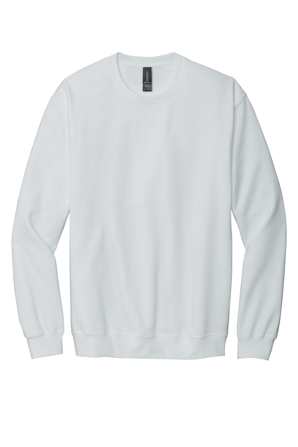 Gildan SF000 Mens Softstyle Crewneck Sweatshirt White Flat Front