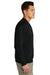 Gildan SF008 Mens Softstyle Fleece 1/4 Zip Sweatshirt Black Model Side