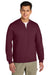 Gildan SF008 Mens Softstyle Fleece 1/4 Zip Sweatshirt Maroon Model Front
