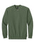 Gildan SF008 Mens Softstyle Fleece 1/4 Zip Sweatshirt Military Green Flat Front