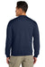 Gildan SF008 Mens Softstyle Fleece 1/4 Zip Sweatshirt Navy Blue Model Back
