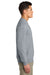Gildan SF008 Mens Softstyle Fleece 1/4 Zip Sweatshirt Sport Grey Model Side