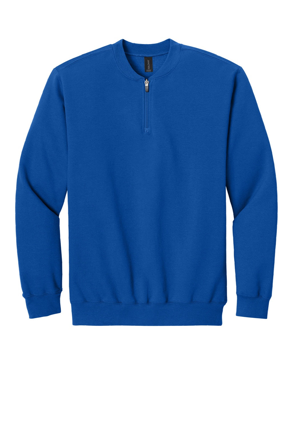 Gildan SF008 Mens Softstyle Fleece 1/4 Zip Sweatshirt Royal Blue Flat Front