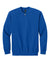 Gildan SF008 Mens Softstyle Fleece 1/4 Zip Sweatshirt Royal Blue Flat Front