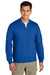Gildan SF008 Mens Softstyle Fleece 1/4 Zip Sweatshirt Royal Blue Model Front