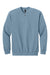 Gildan SF008 Mens Softstyle Fleece 1/4 Zip Sweatshirt Stone Blue Flat Front