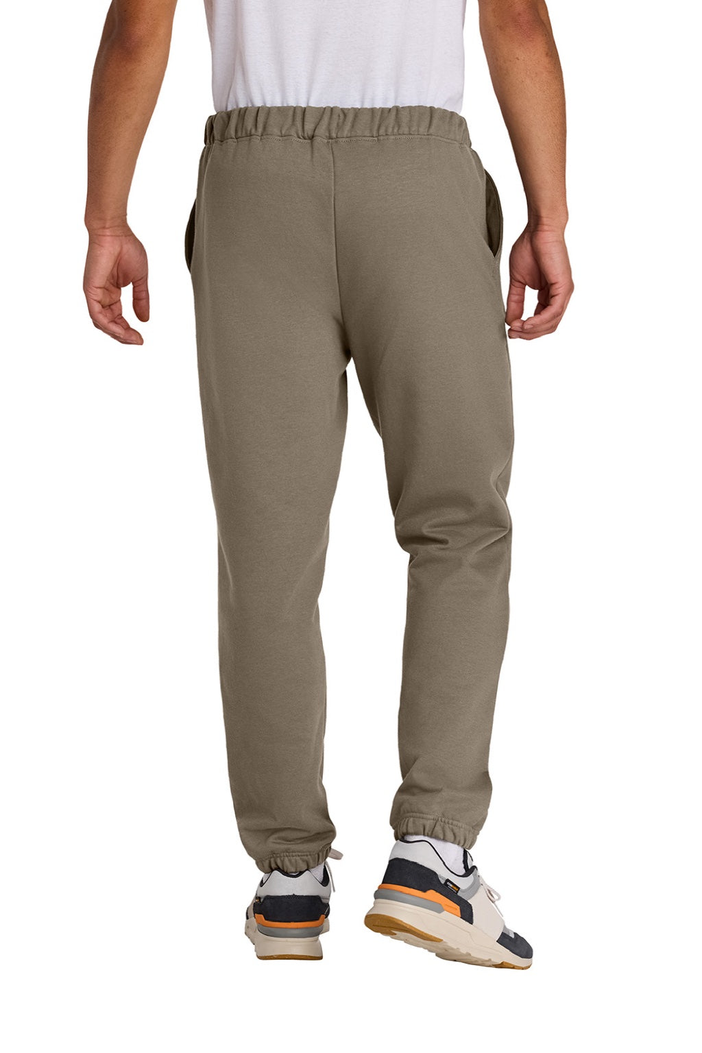Gildan SF100 Mens Softstyle Sweatpants w/ Pockets Savana Brown Model Back