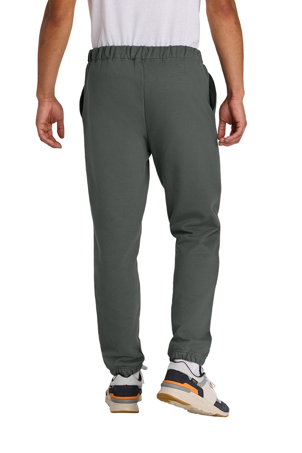 Gildan SF100 Mens Softstyle Sweatpants w/ Pockets Charcoal Grey Model Back