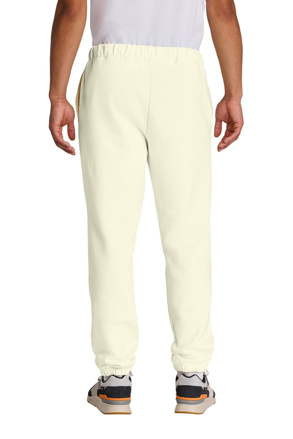 Gildan SF100 Mens Softstyle Sweatpants w/ Pockets Off White Model Back