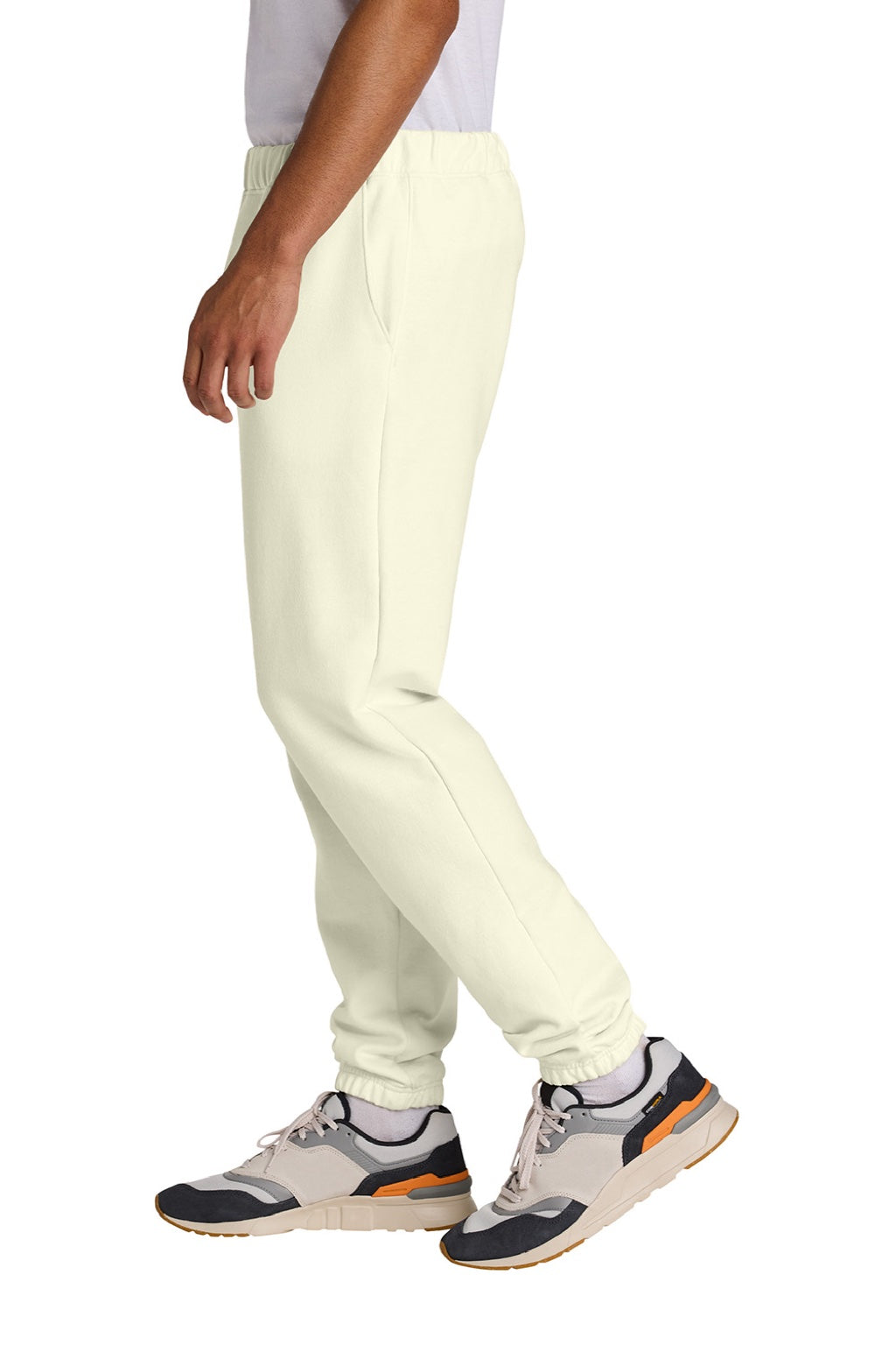 Gildan SF100 Mens Softstyle Sweatpants w/ Pockets Off White Model Side