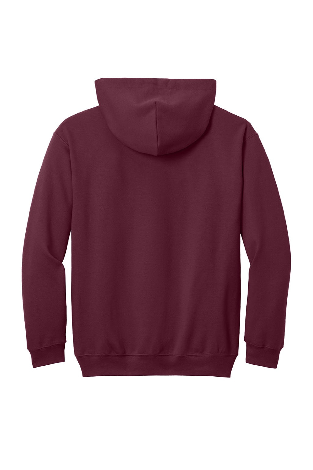 Gildan SF500B Youth Softstyle Hooded Sweatshirt Hoodie w/ Pouch Pocket Maroon Flat Back