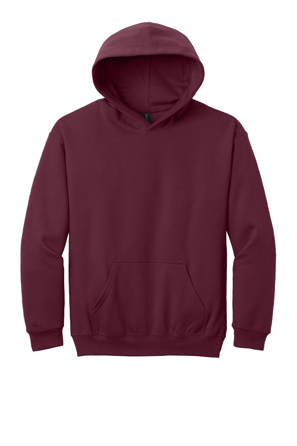 Gildan SF500B Youth Softstyle Hooded Sweatshirt Hoodie w/ Pouch Pocket Maroon Flat Front