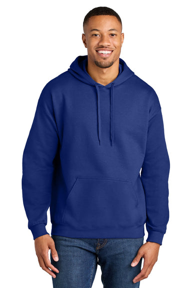 Gildan SF500 Mens Softstyle Hooded Sweatshirt Hoodie w/ Pouch Pocket Cobalt Blue Model Front