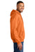 Gildan SF500 Mens Softstyle Hooded Sweatshirt Hoodie w/ Pouch Pocket Tangerine Orange Model Side