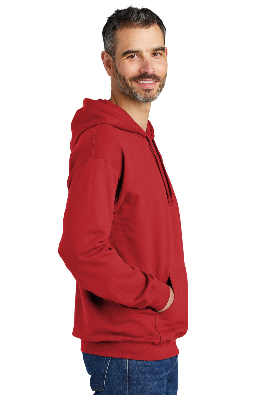 Gildan Mens Softstyle Hooded Sweatshirt Hoodie w/ Pouch Pocket Red