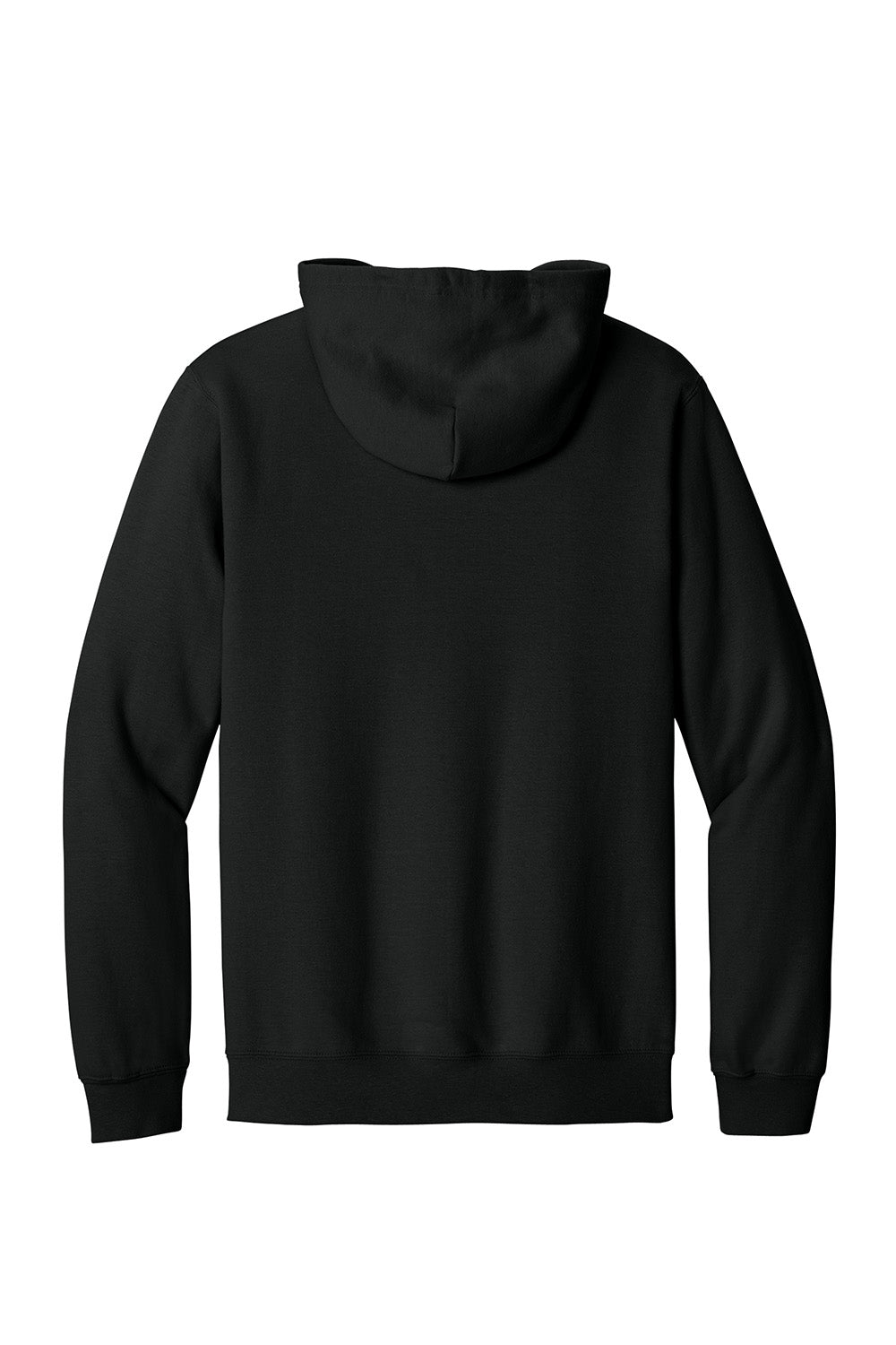 Gildan SF600 Mens Softstyle Fleece Full Zip Hooded Sweatshirt Hoodie w/ Pockets Black Flat Back