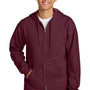 Gildan Mens Softstyle Fleece Full Zip Hooded Sweatshirt Hoodie w/ Pockets - Maroon