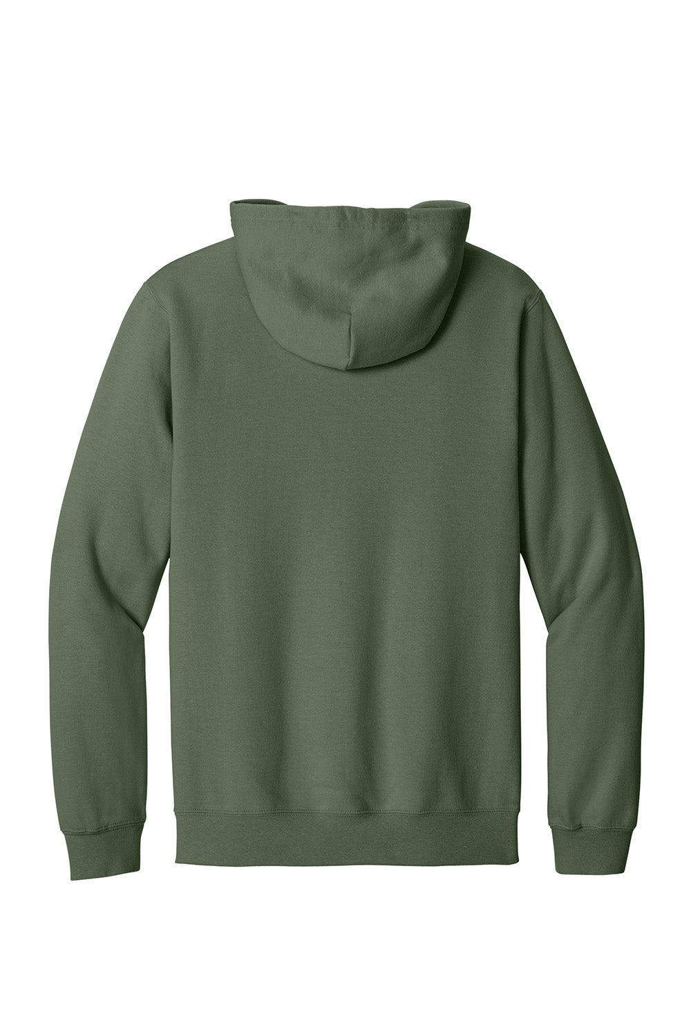 Gildan SF600 Mens Softstyle Fleece Full Zip Hooded Sweatshirt Hoodie w/ Pockets Military Green Flat Back