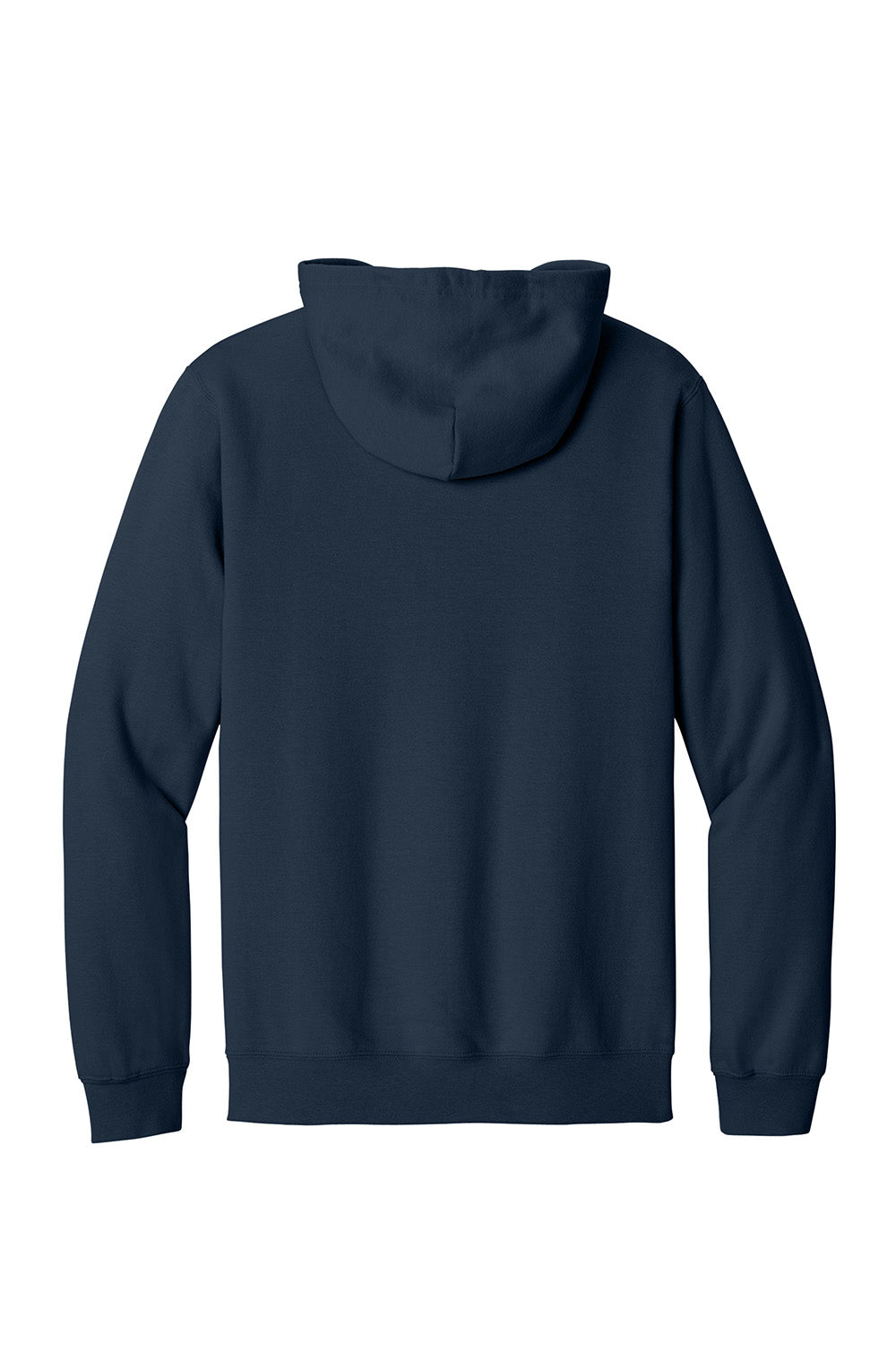 Gildan SF600 Mens Softstyle Fleece Full Zip Hooded Sweatshirt Hoodie w/ Pockets Navy Blue Flat Back