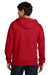 Gildan SF600 Mens Softstyle Fleece Full Zip Hooded Sweatshirt Hoodie w/ Pockets Red Model Back