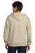 Gildan SF600 Mens Softstyle Fleece Full Zip Hooded Sweatshirt Hoodie w/ Pockets Sand Brown Model Back