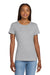 Hanes SL04 Womens Perfect-T Short Sleeve Crewneck T-Shirt Light Steel Grey Model Front