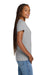 Hanes SL04 Womens Perfect-T Short Sleeve Crewneck T-Shirt Light Steel Grey Model Side