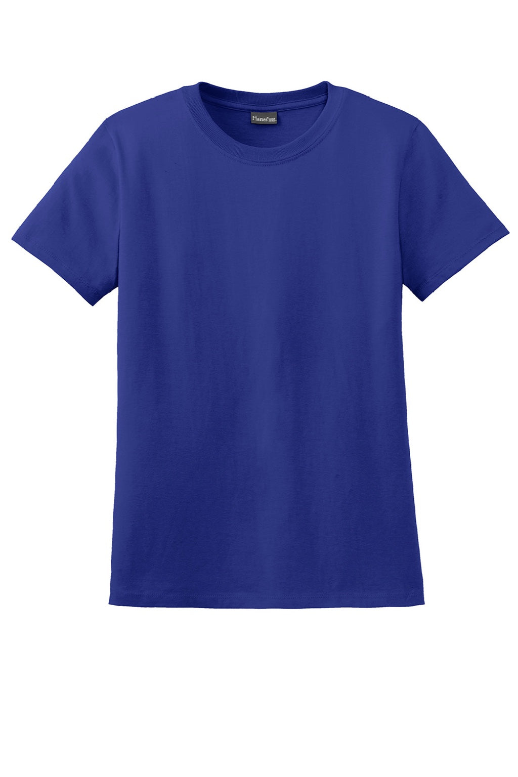 Hanes SL04 Womens Perfect-T Short Sleeve Crewneck T-Shirt Deep Royal Blue Flat Front