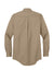 Bulwark SLU2 Mens EXCEL FR ComforTouch Long Sleeve Button Down Shirt w/ Double Pockets Khaki Brown Flat Back