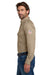 Bulwark SLU2 Mens EXCEL FR ComforTouch Long Sleeve Button Down Shirt w/ Double Pockets Khaki Brown Model Side