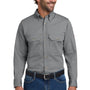 Bulwark Mens EXCEL FR ComforTouch Long Sleeve Button Down Shirt w/ Double Pockets - Silver Grey