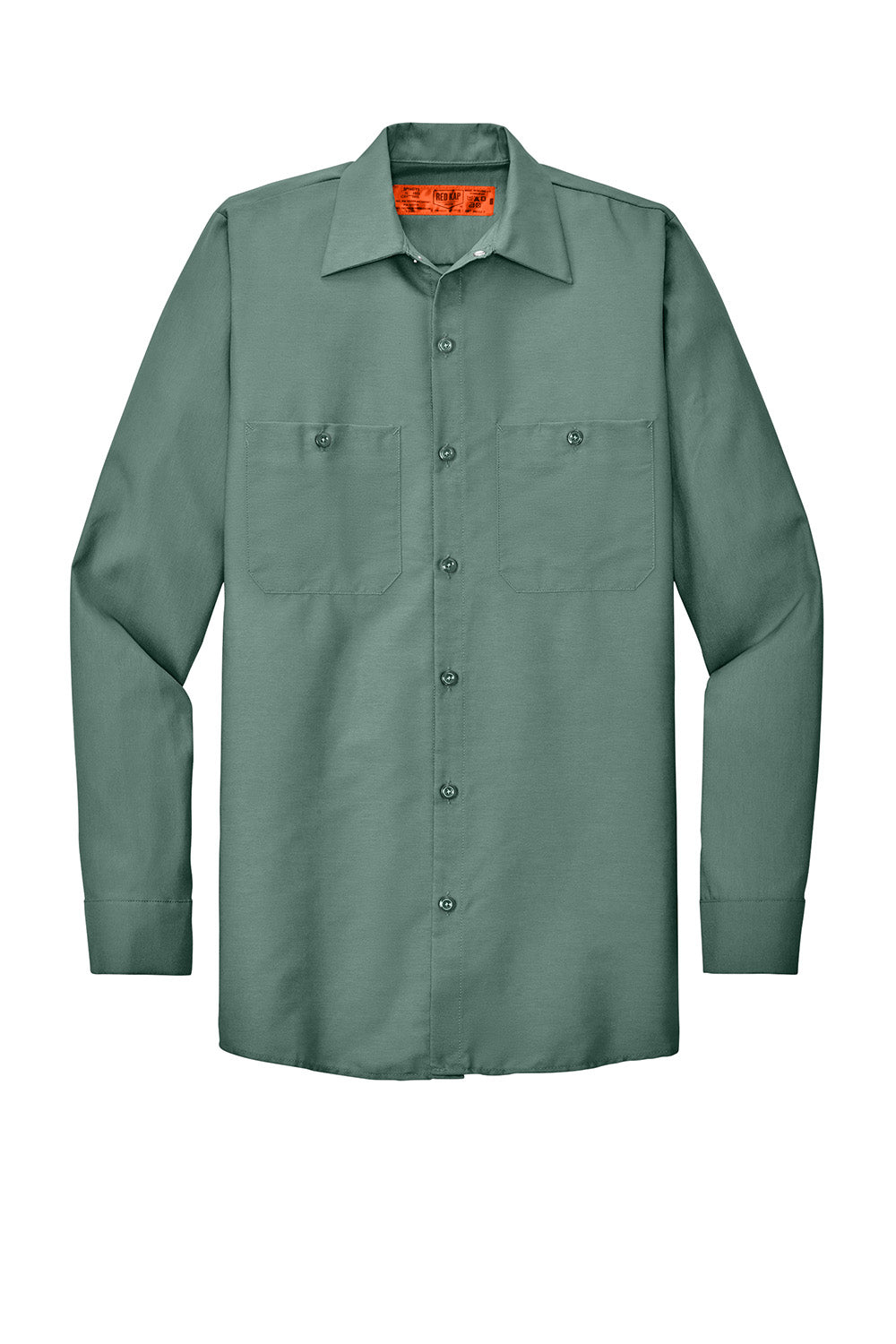Red Kap SP14/SP14LONG Mens Light Green Industrial Moisture Wicking Long Sleeve Button Down Shirt w/ Double Pockets BigTopShirtShop.com Red Kap SP14/SP14LONG Mens Light Green Industrial Moisture Wicking Long Sleeve Button Down Shirt w/ Double Pockets BigTopShirtShop.com