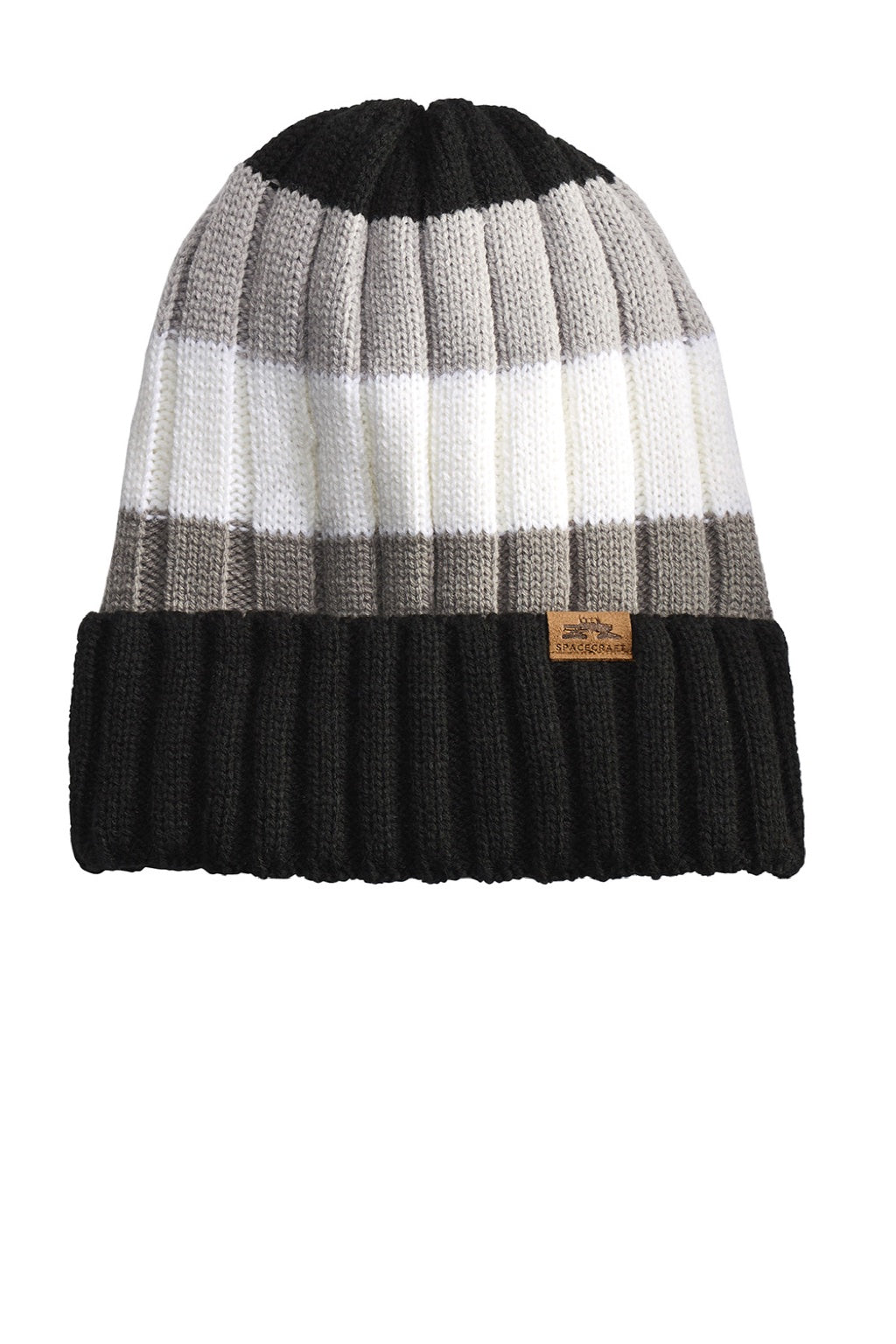 Spacecraft Hats SPC10 Mens Spacecraft Throwback Beanie Black Striped Flat Front