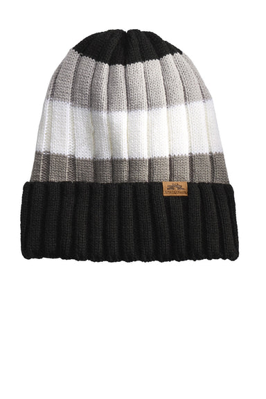 Spacecraft Hats SPC10 Mens Spacecraft Throwback Beanie Black Striped Flat Front