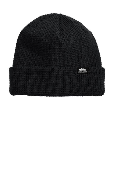 Spacecraft Hats SPC8 Mens Spacecraft Index Beanie Black Flat Front