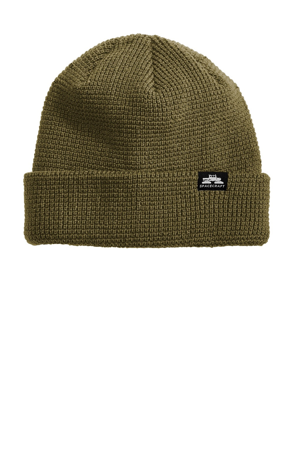 Spacecraft Hats SPC8 Mens Spacecraft Index Beanie Olivine Green Flat Front