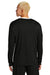 Sport-Tek ST100LS Mens Moisture Wicking Competitor United Long Sleeve Crewneck T-Shirt Black/White Model Back