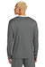 Sport-Tek ST100LS Mens Moisture Wicking Competitor United Long Sleeve Crewneck T-Shirt Iron Grey/White Model Back