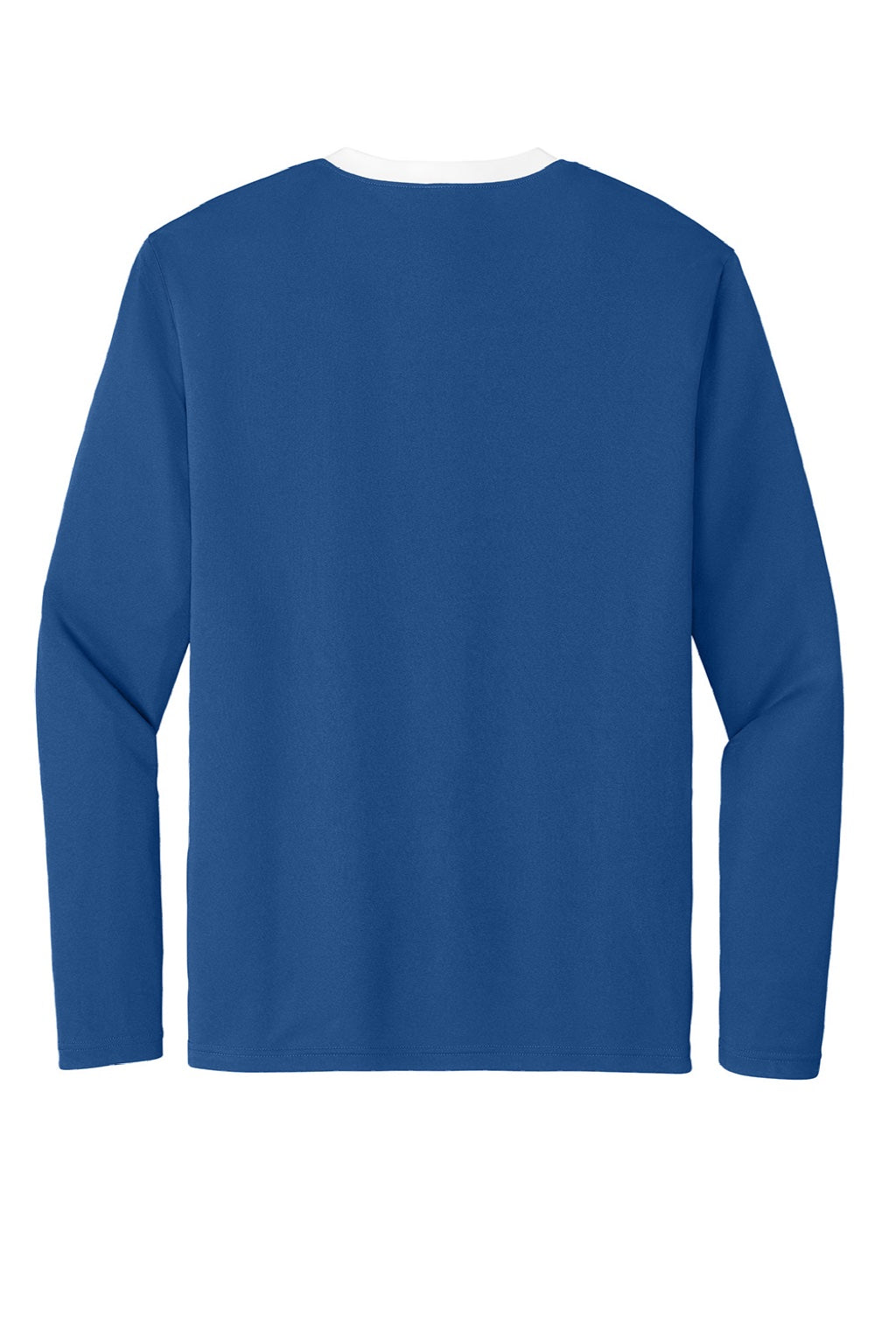 Sport-Tek ST100LS Mens Moisture Wicking Competitor United Long Sleeve Crewneck T-Shirt Royal Blue/White Flat Back