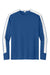Sport-Tek ST100LS Mens Moisture Wicking Competitor United Long Sleeve Crewneck T-Shirt Royal Blue/White Flat Front