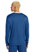 Sport-Tek ST100LS Mens Moisture Wicking Competitor United Long Sleeve Crewneck T-Shirt Royal Blue/White Model Back