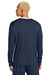 Sport-Tek ST100LS Mens Moisture Wicking Competitor United Long Sleeve Crewneck T-Shirt True Navy Blue/White Model Back