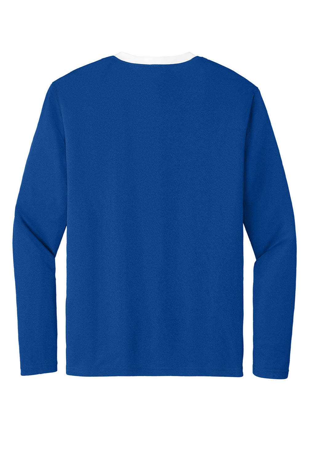 Sport-Tek ST100LS Mens Moisture Wicking Competitor United Long Sleeve Crewneck T-Shirt True Royal Blue/White Flat Back
