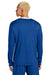 Sport-Tek ST100LS Mens Moisture Wicking Competitor United Long Sleeve Crewneck T-Shirt True Royal Blue/White Model Back
