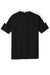 Sport-Tek ST100 Mens Moisture Wicking Competitor United Short Sleeve Crewneck T-Shirt Black/White Flat Front