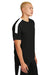 Sport-Tek ST100 Mens Moisture Wicking Competitor United Short Sleeve Crewneck T-Shirt Black/White Model Side