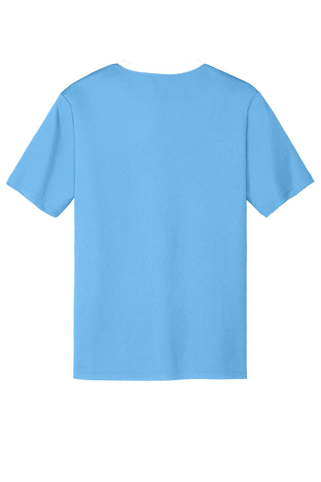 Sport-Tek ST100 Mens Moisture Wicking Competitor United Short Sleeve Crewneck T-Shirt Carolina Blue/White Flat Back