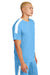 Sport-Tek ST100 Mens Moisture Wicking Competitor United Short Sleeve Crewneck T-Shirt Carolina Blue/White Model Side