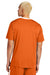 Sport-Tek ST100 Mens Moisture Wicking Competitor United Short Sleeve Crewneck T-Shirt Deep Orange/White Model Back