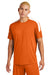 Sport-Tek ST100 Mens Moisture Wicking Competitor United Short Sleeve Crewneck T-Shirt Deep Orange/White Model Front